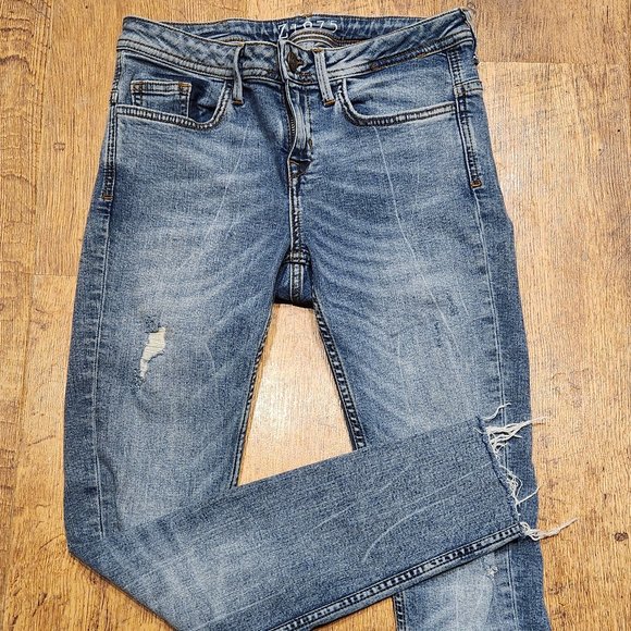 Zara Denim - ZARA BASIC Z1975 Women's Distressed Skinny Jeans - Sz 4